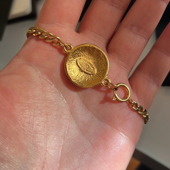 Chanel Vintage Stamped CC Sunburst Bracelet - Picture 2 of 3